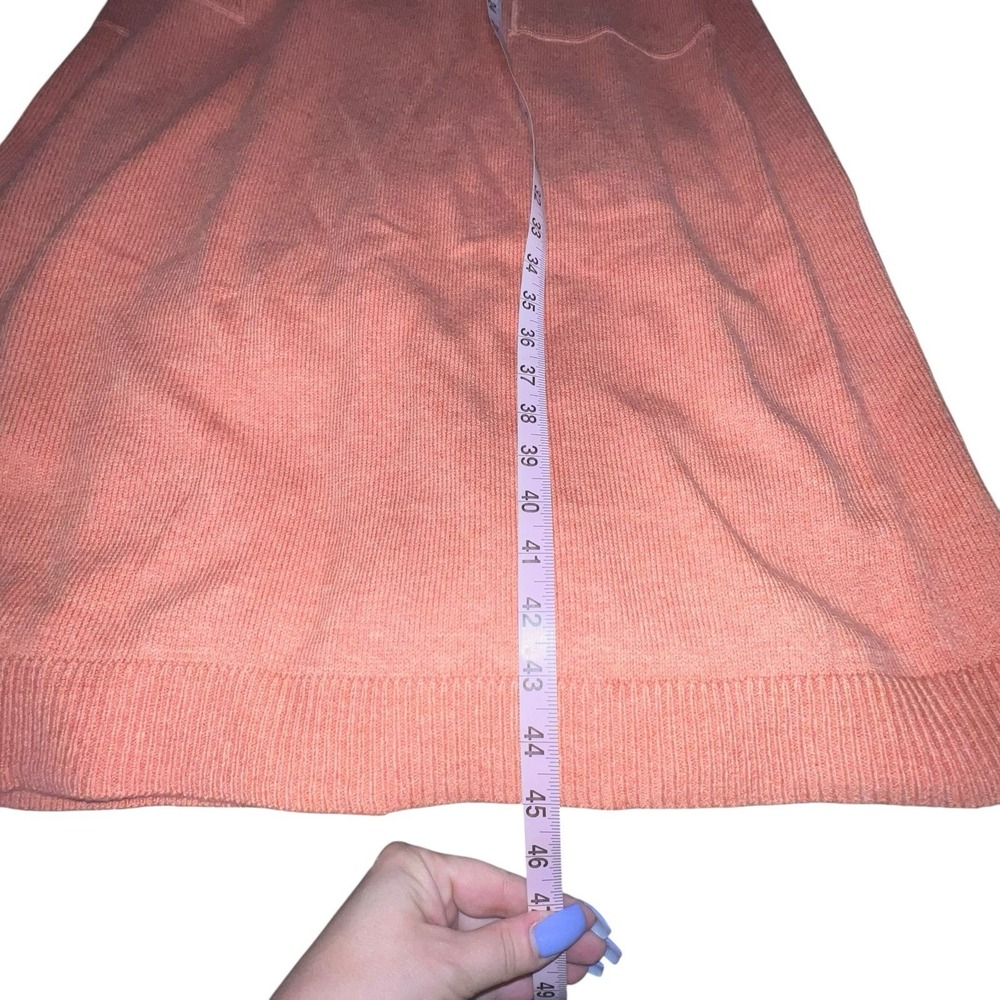 J. Jill Size Med‎ Soft Orange Heather Pure Jill Drawstring-Waist Sweater Dress - Picture 7 of 12